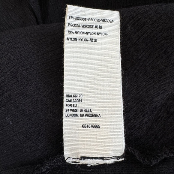 Free People Oversized Black Peasant Top Size M Medium Boho Long Sleeve High Low - Picture 6 of 6